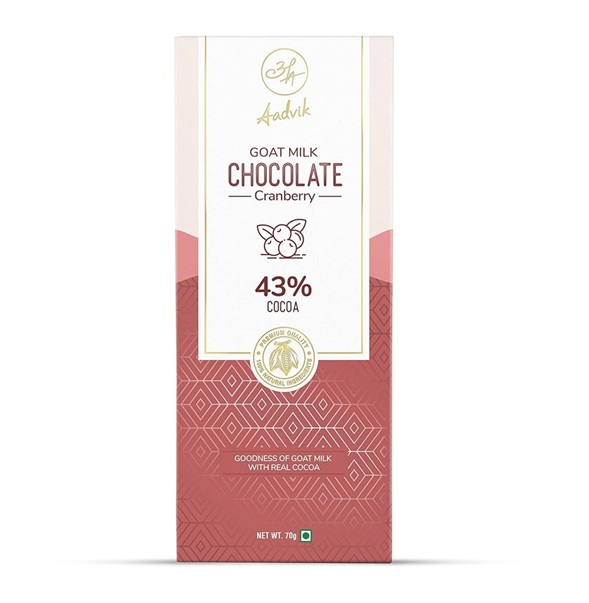 Aadvik Goat Milk Chocolate - Cranberry