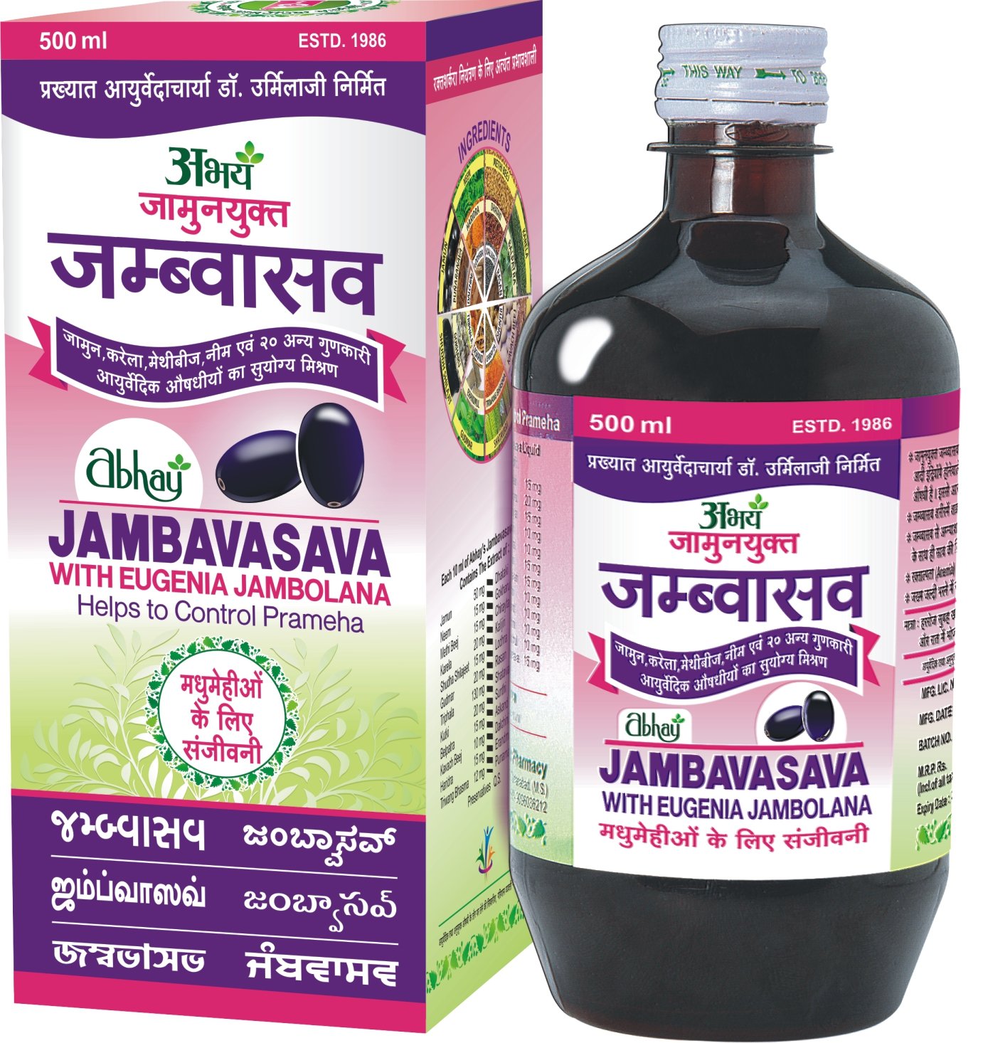Abhay Ayurveda Jambavasava Syrup