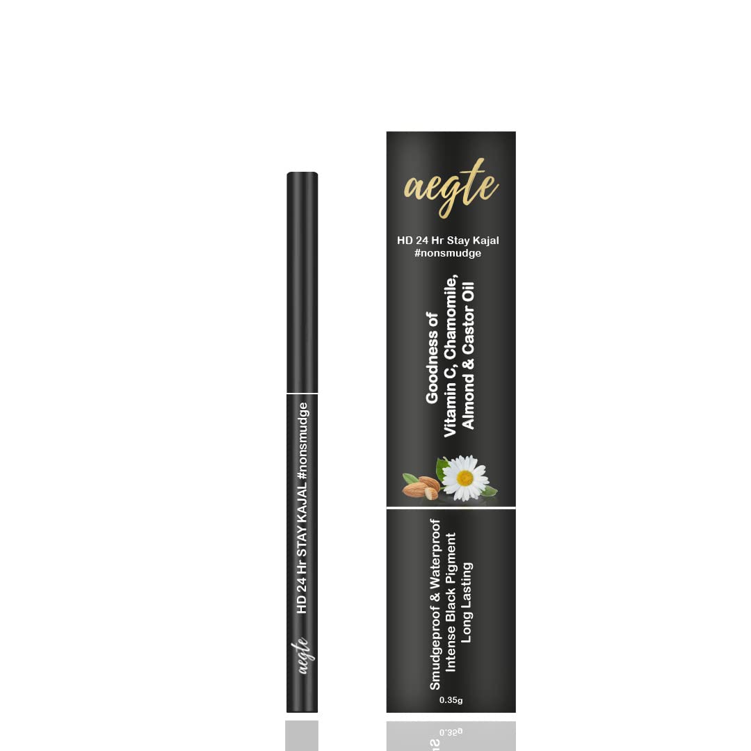 Aegte nonsmudge HD 24hr Stay Kajal Jet Black