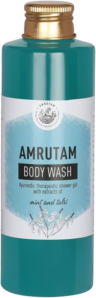 Amrutam Body Wash with Aloe Vera, Mint and Tulsi