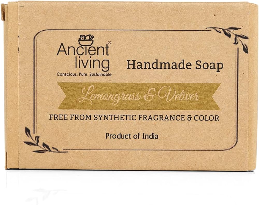 Ancient Living Lemongrass & Vetiver Luxury Handmade Soap Set - 2