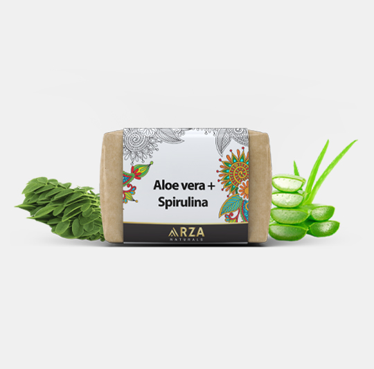 Arza Naturals Aloe vera and Spirulina Soap
