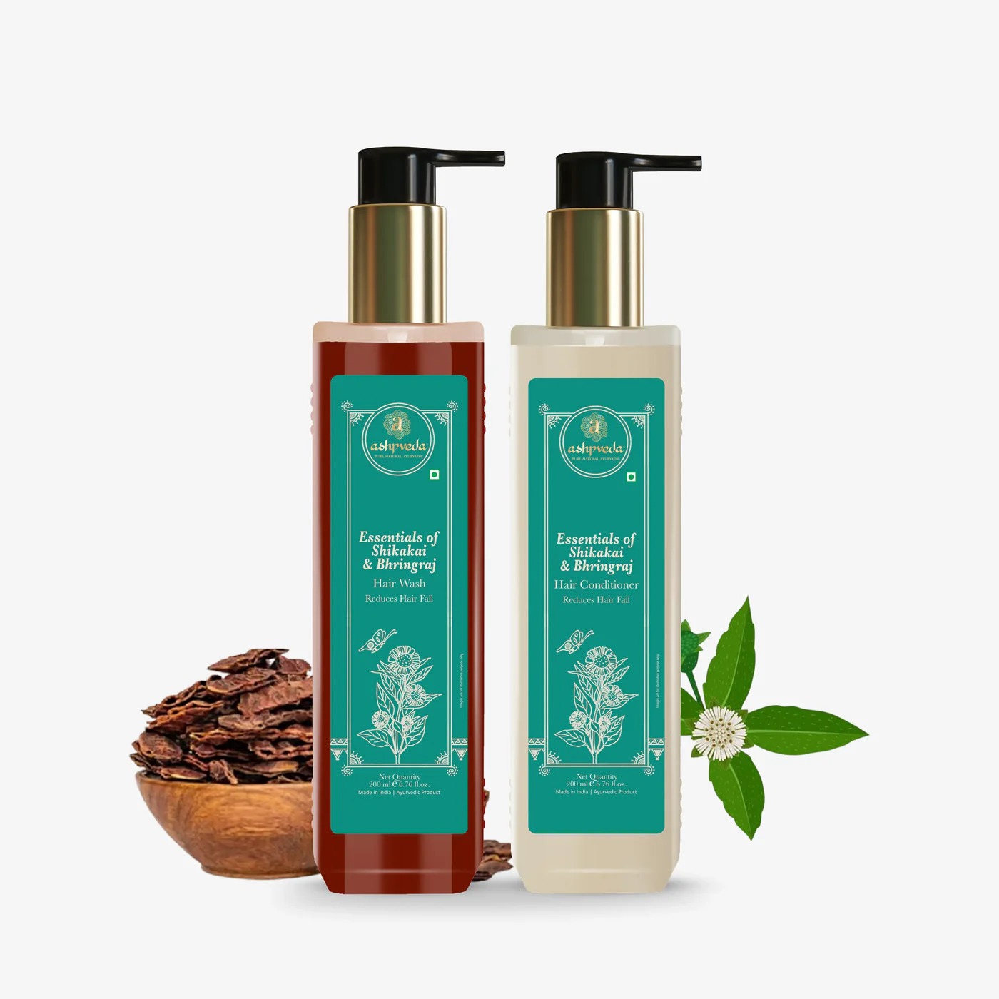 Ashpveda Shikakai and Bhringraj Hair Wash Shampoo & Conditioner Combo