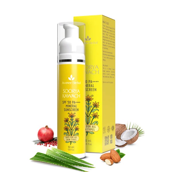 Avimee Herbal Soorya Kawach SPF50 PA++ 100% Mineral Sunscreen