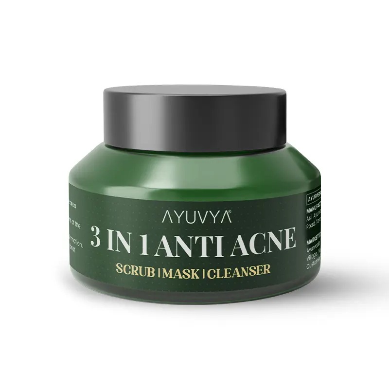 Ayuvya 3 in 1 Anti Acne Cleanser+Scrub+Mask