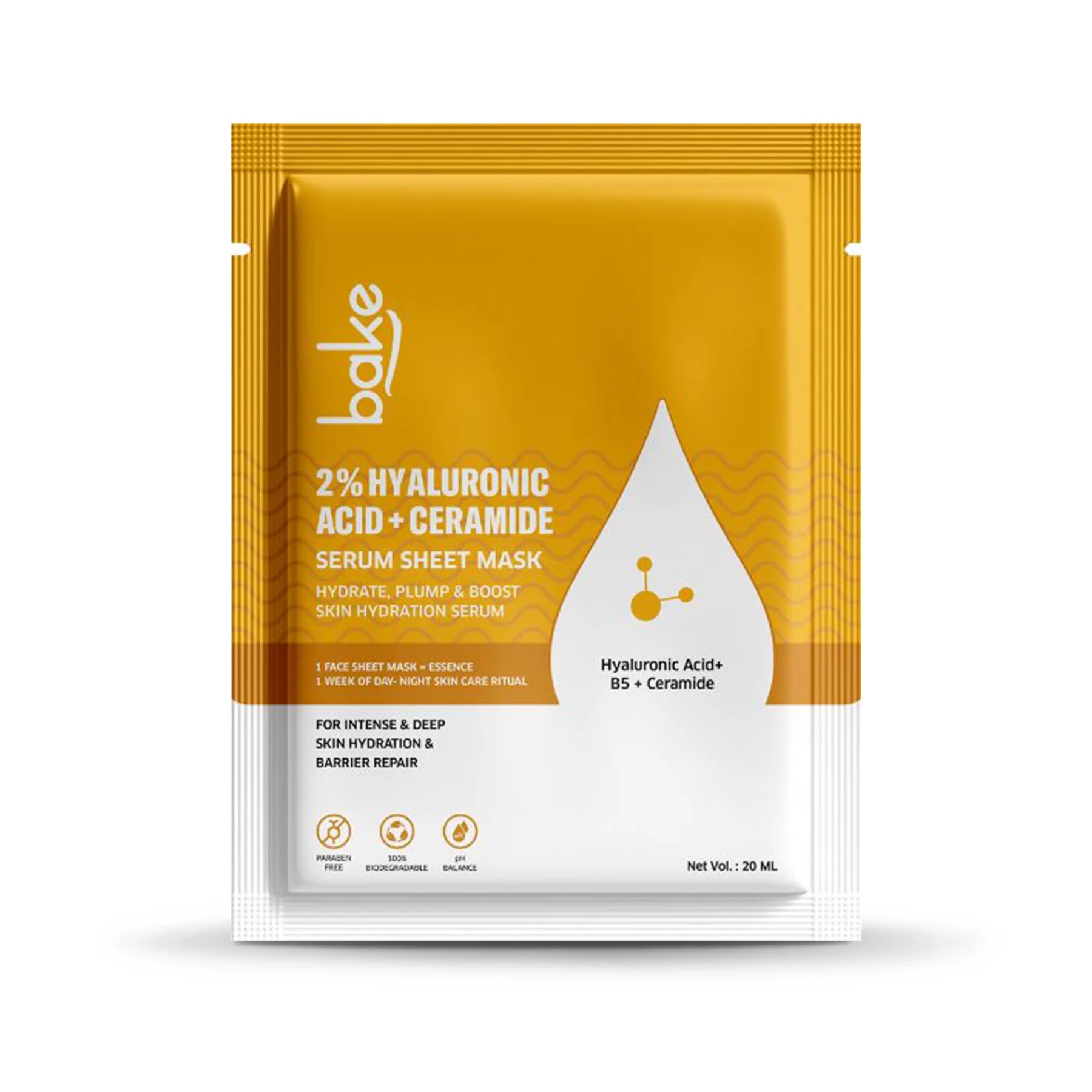 Bake 2% Hyaluronic Acid + Ceramide Serum Sheet Mask