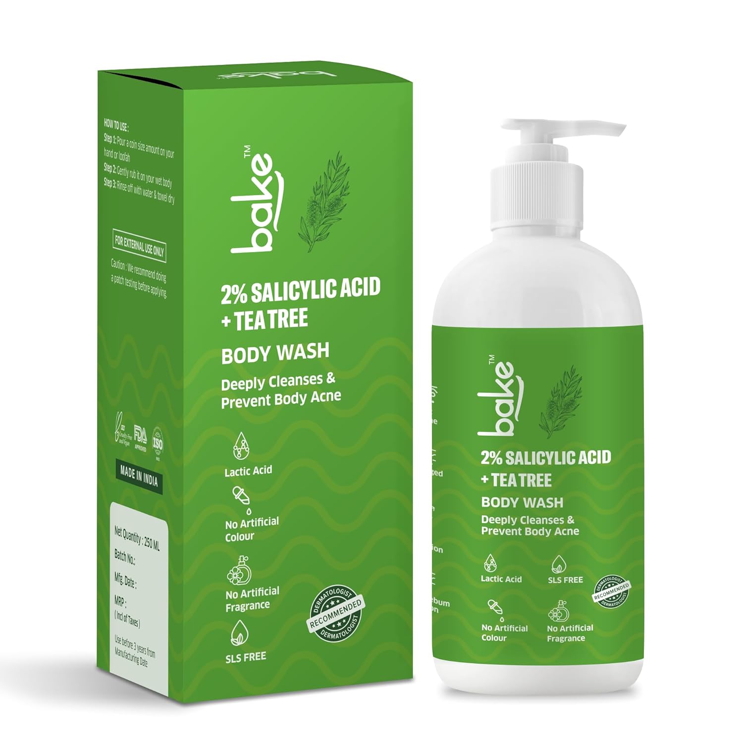 Bake 2% Salicylic Acid + Tea Tree Body Wash 