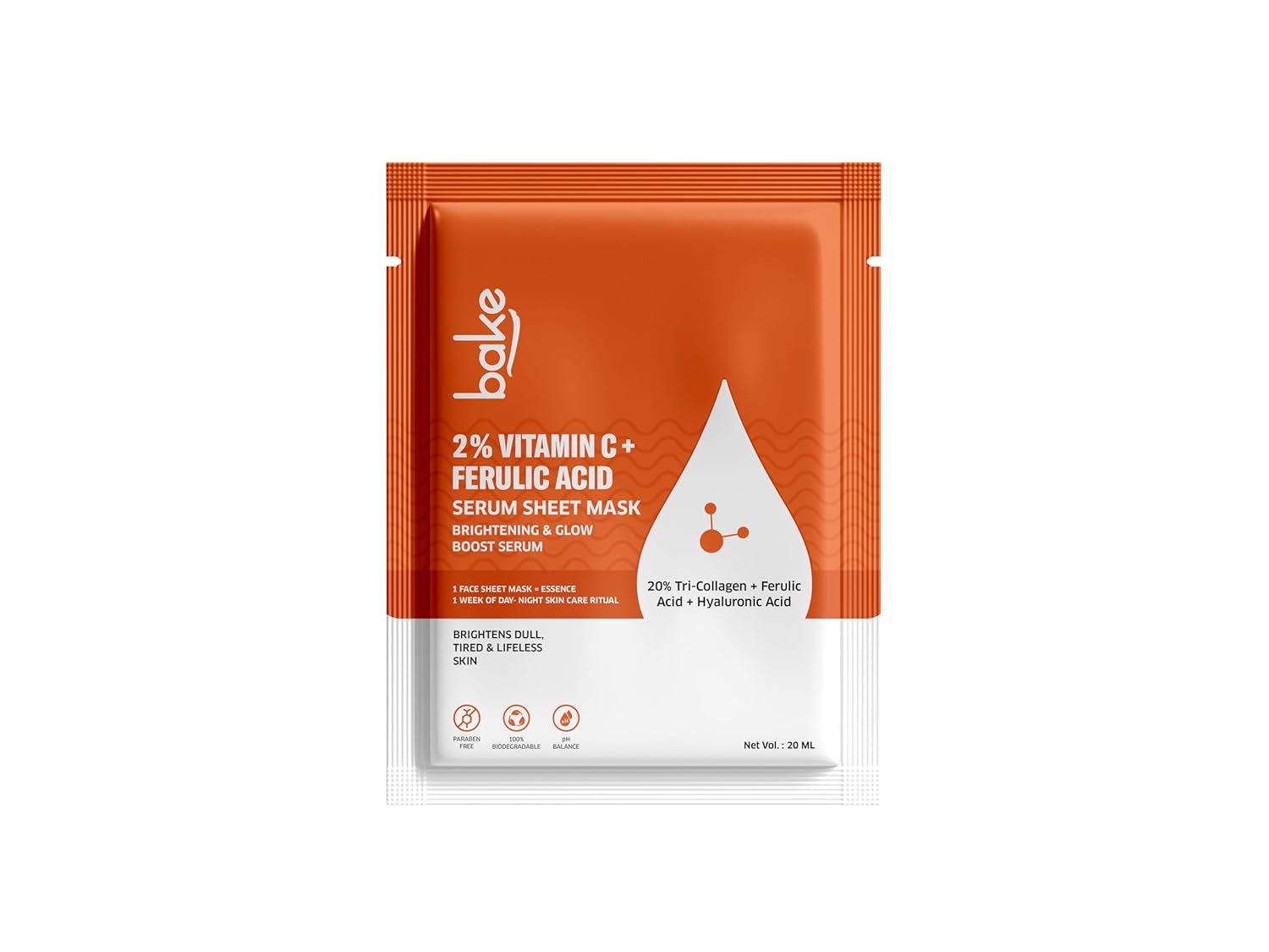 Bake 2% Vitamin C + Ferulic Acid Serum Sheet Mask