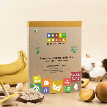 Herbyangel Banana, Chikoo Fruit Mix for Babies