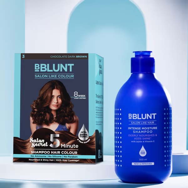 Bblunt 5 Min Choco Color Shampoo + Intense Moisture Shampoo