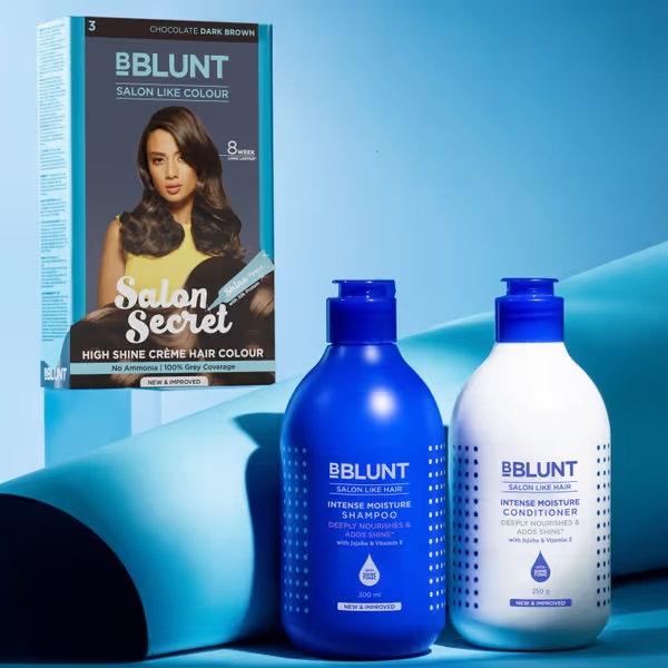 Bblunt Chocolate Hair Color + Intense Moisture Combo