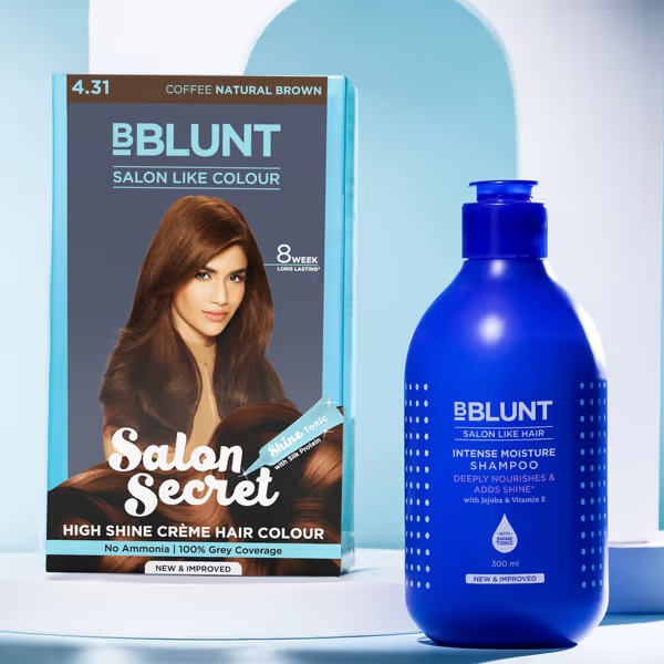 Bblunt Coffee Hair Color + Intense Moisture Shampoo