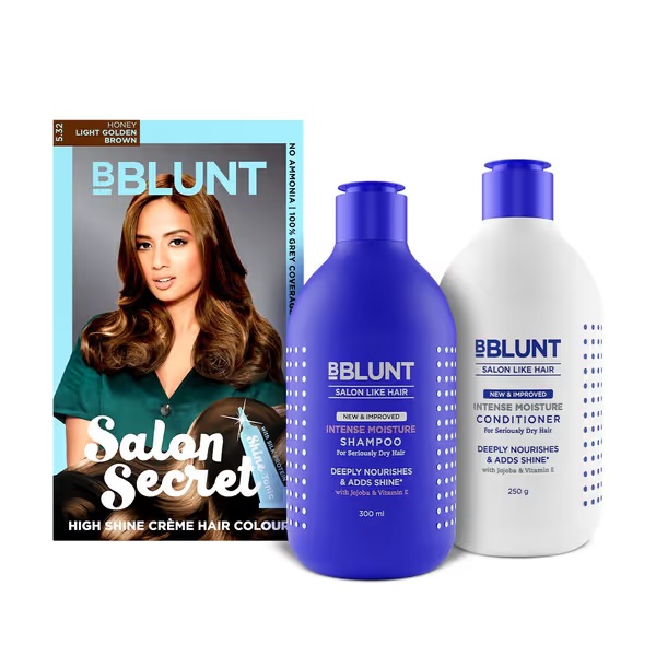 Bblunt Honey Hair Color + Intense Moisture Combo