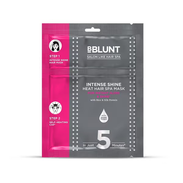 Bblunt Intense Shine Heat Hair Spa Mask with Rice & Silk Protein