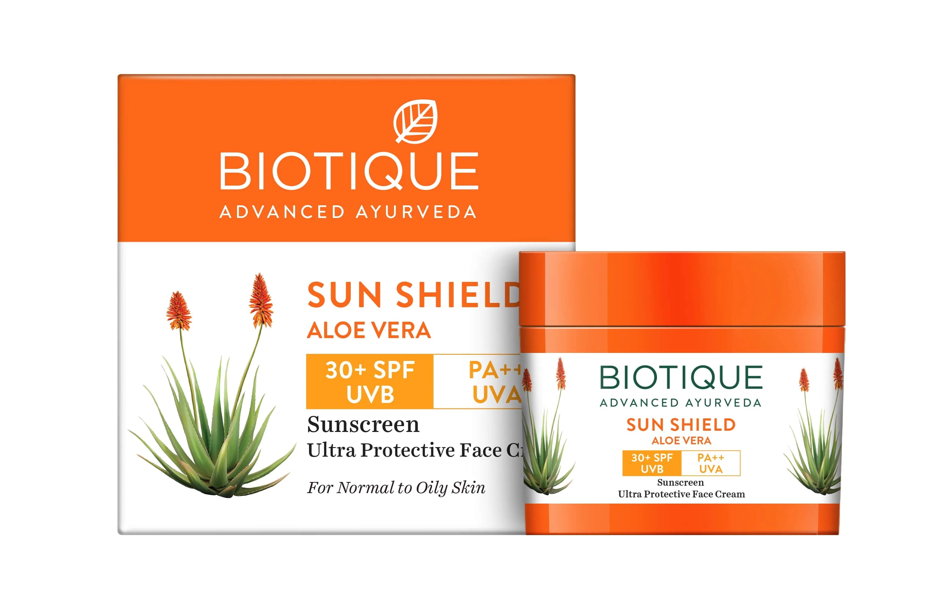 Biotique Sun Shield Aloe Vera 30+spf Sunscreen Cream