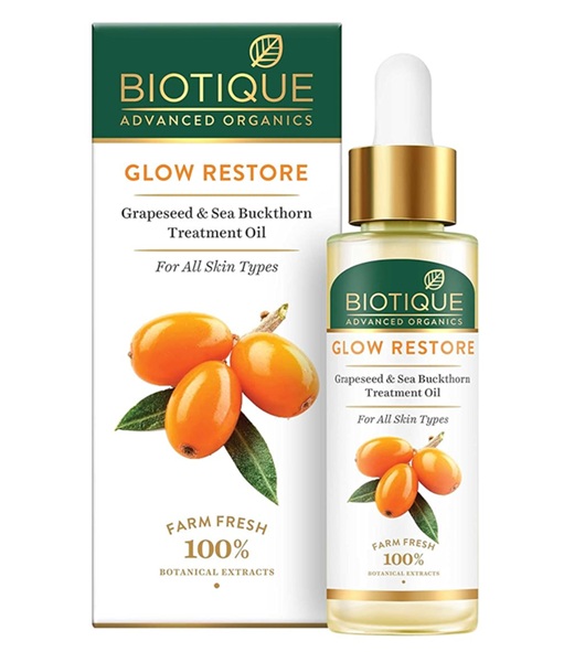 Biotique Glow Restore Grapeseed & Sea Buckthorn Treatment Oil