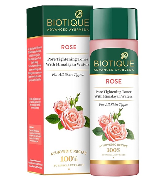 Biotique Rose Pore Tightening Toner with Himalayan Waters