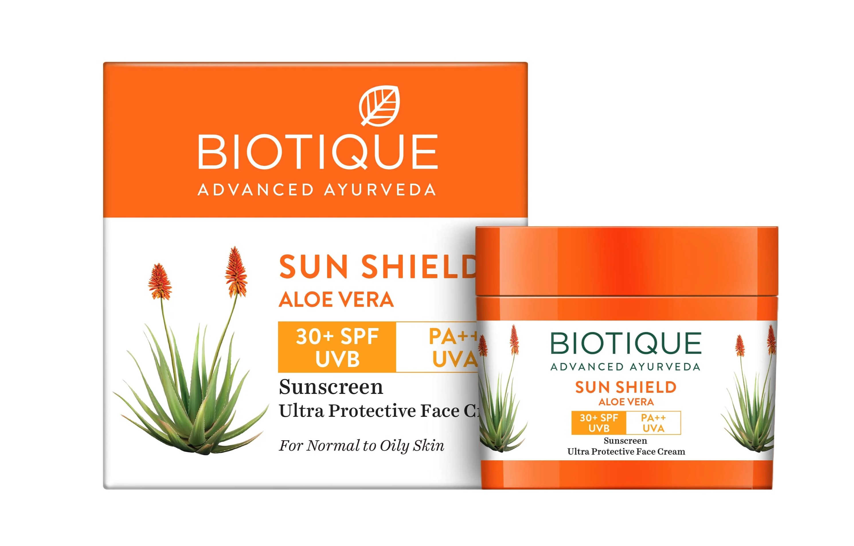 Biotique Sun Shield Aloe Vera 30+Spf Sunscreen Cream