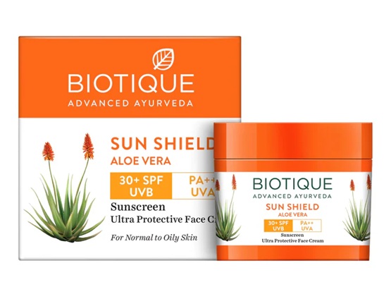 Biotique Sun Shield Aloe Vera 30+spf Sunscreen Cream