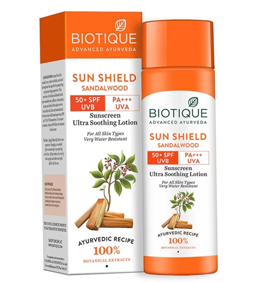 Biotique Sun Shield Sandalwood Ultra Protective Lotion 50+ SPF