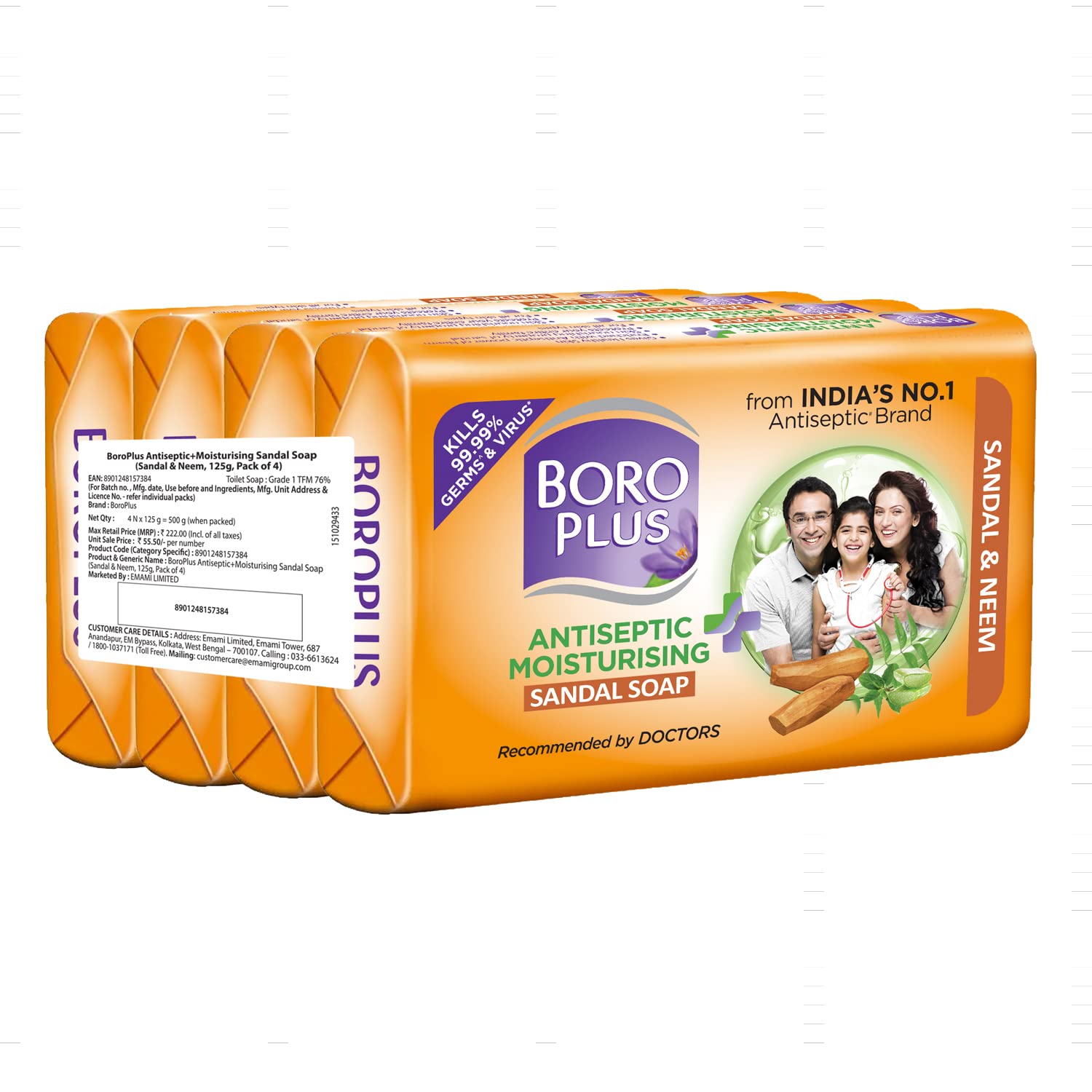 BoroPlus Antiseptic + Moisturing Sandal Soap