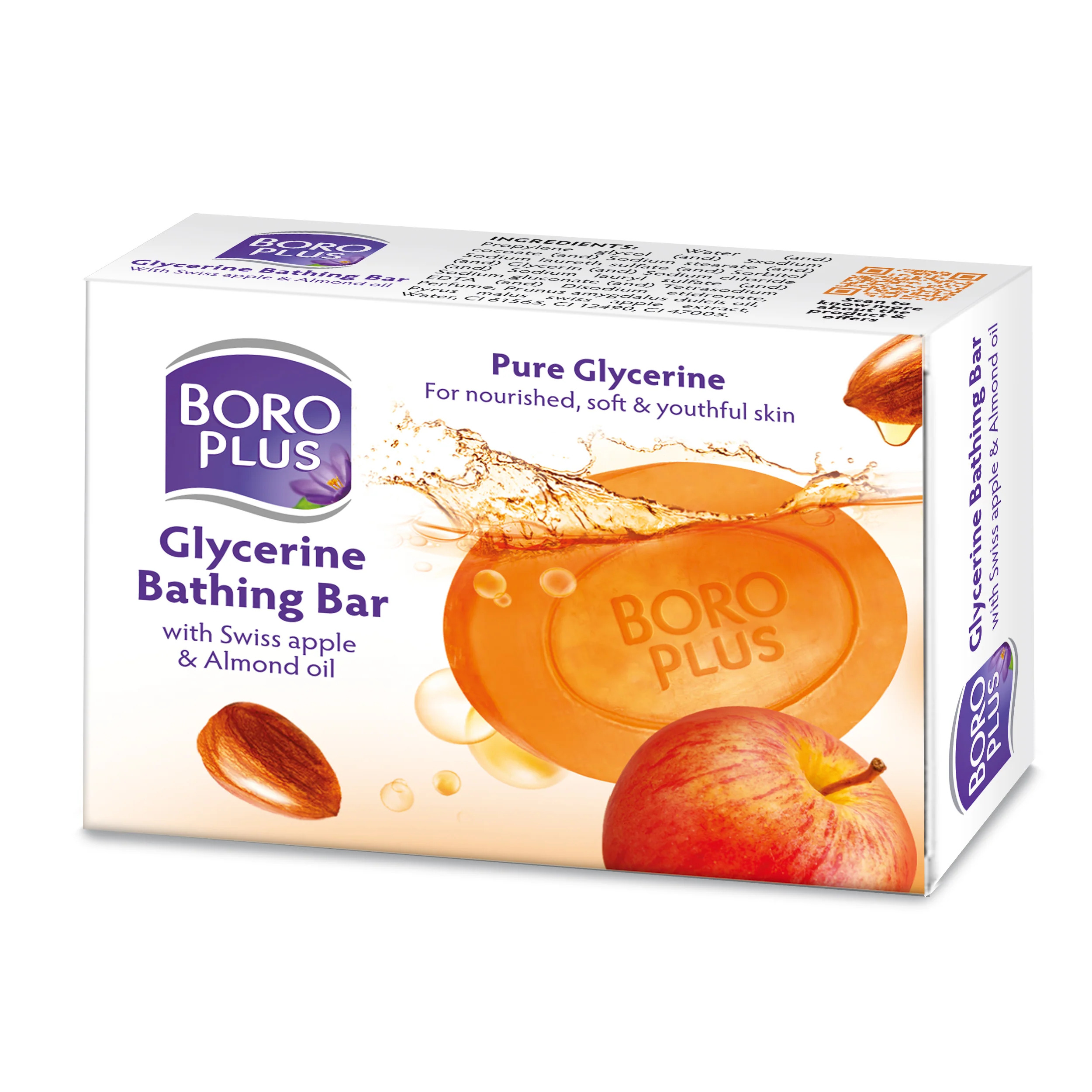 BoroPlus Glycerine bathing bar - Swiss apple & Almond oil