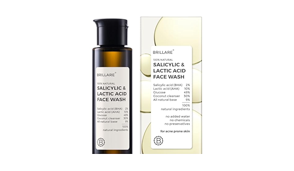 Brillare 2% Salicylic and 10% Lactic Acid Face Wash