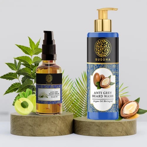 Buddha Natural Anti Grey Beard Serum & Anti Grey Beard Wash Combo