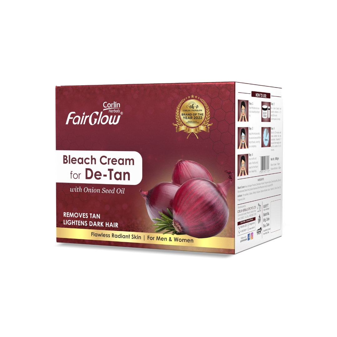 Corlin Herbals Detan Bleach Cream with Onion Seed Oil