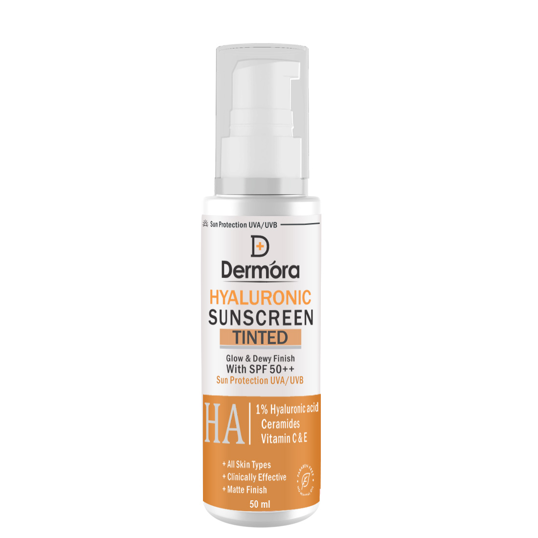 Dermora Hyaluronic Acid tinted sunscreen Spf 50++