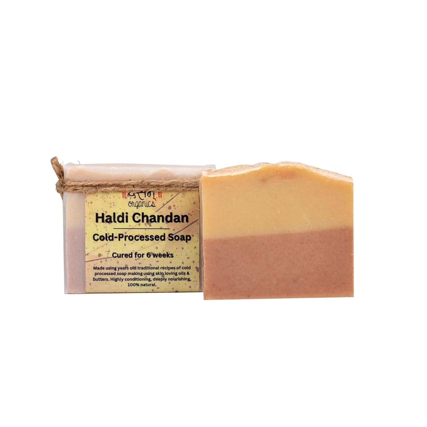 Desam Organics  Haldi Chandan Cold Process Ayurvedic Handmade Skincare Soap
