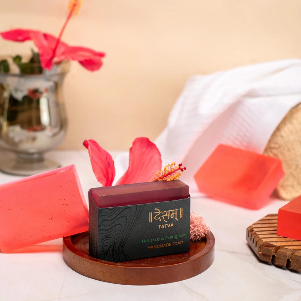 Desam Organics  Hibiscus & Frangipani Handmade Organic Soap