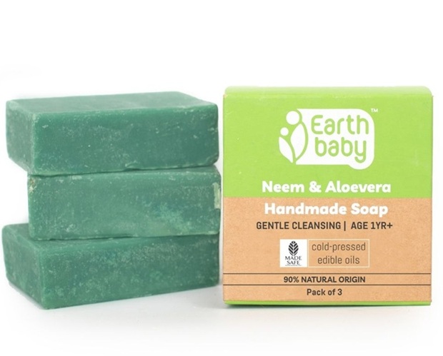 Earthbaby Handmade Neem & Aloe Vera Soap