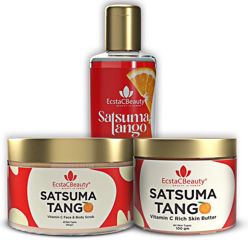 EcstaCBeauty 3 Steps Satsuma Tango Vitamin C Rich Spa Body Polishing Jumbo Kit