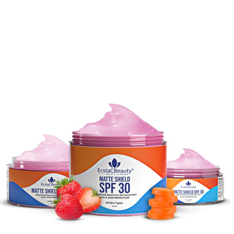 EcstaCBeauty Matte Shield SPF 30 Broad Spectrum UVA & UVB Protection Sunscreen