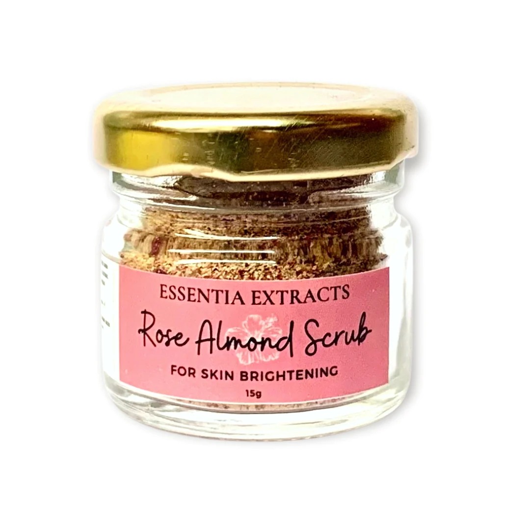 Essentia Extracts Rose Almond Skin Brightening Face & Body Exfoliating Scrub