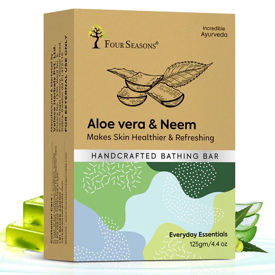 Four Seasons Aloe vera & Neem  Handcrafted Bathing Bar