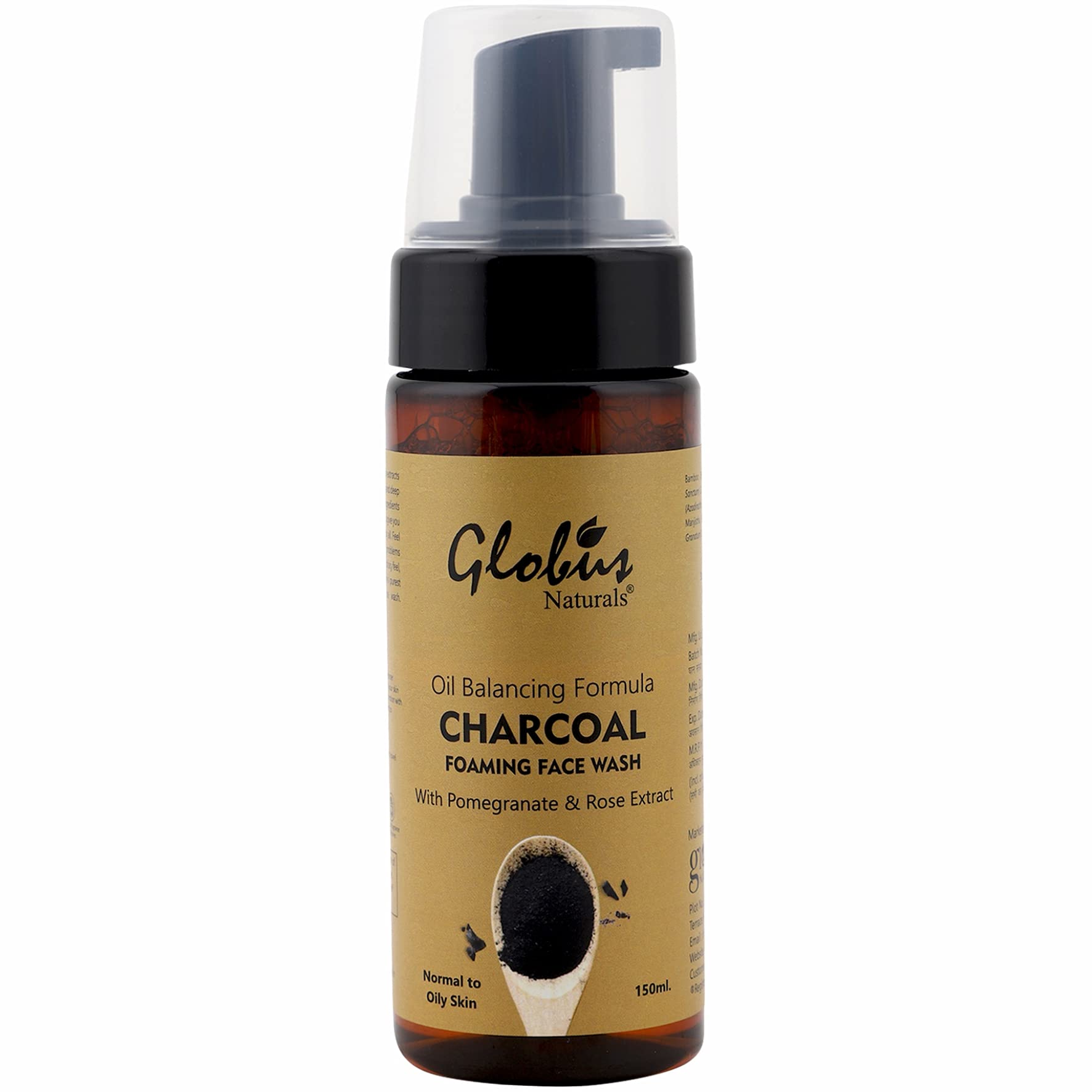 Globus Naturals Charcoal Anti Pollution Acne Control Foaming Face wash
