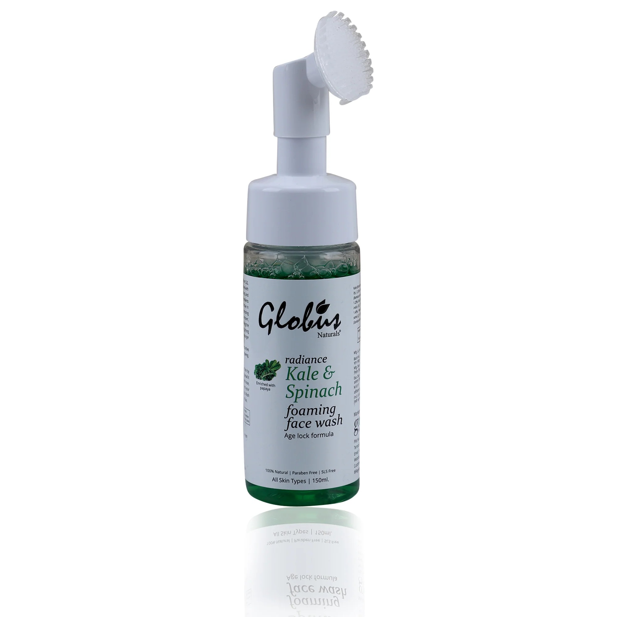 Globus Naturals Kale & Spinach Anti-Aging Foaming Face Wash