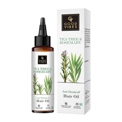 Good Vibes Tea Tree and Rosemary Anti Dandruff Hair Oil 