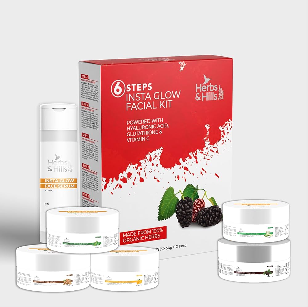 Herbs And Hills 6 Steps Insta Glow Facial Kit