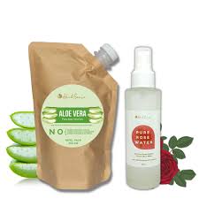 Herbsense Pure Aloe Vera Gel Refill Pack + Pure Rose Water Combo Pack