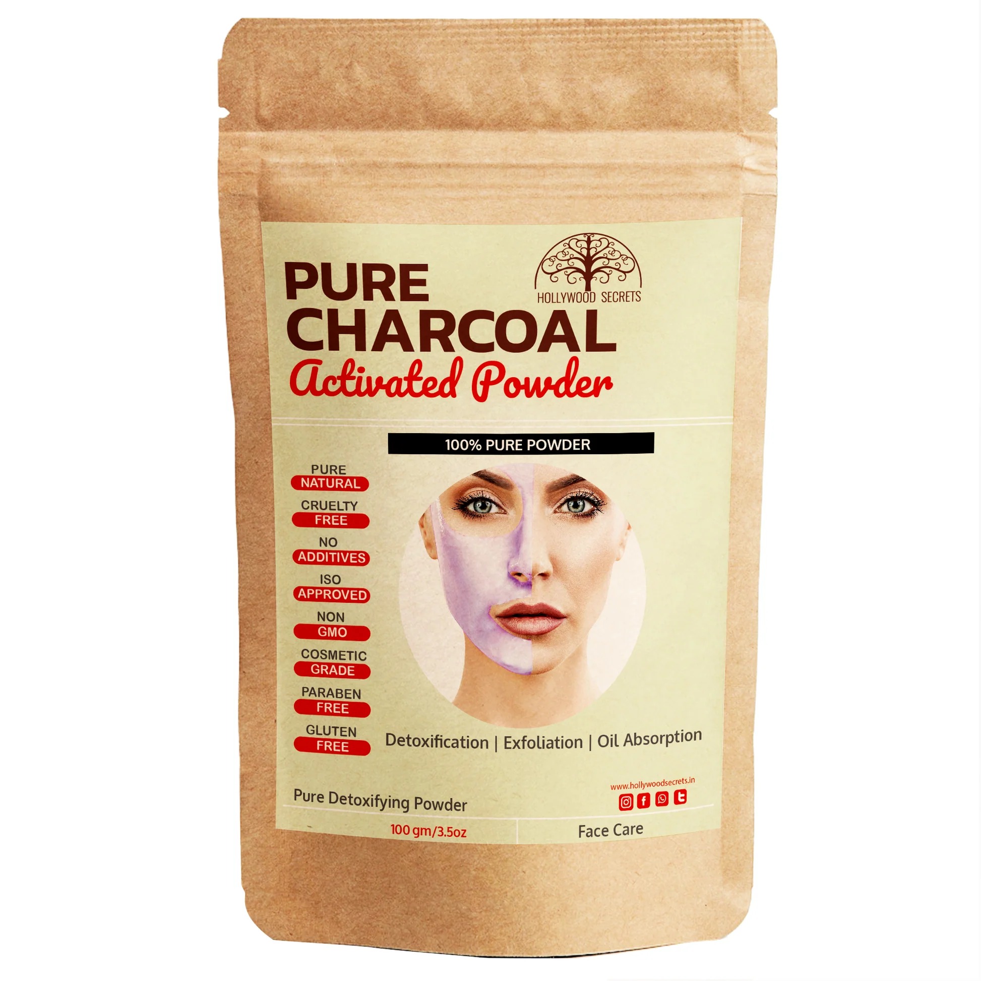 Hollywood Secrets Activated Charcoal Powder