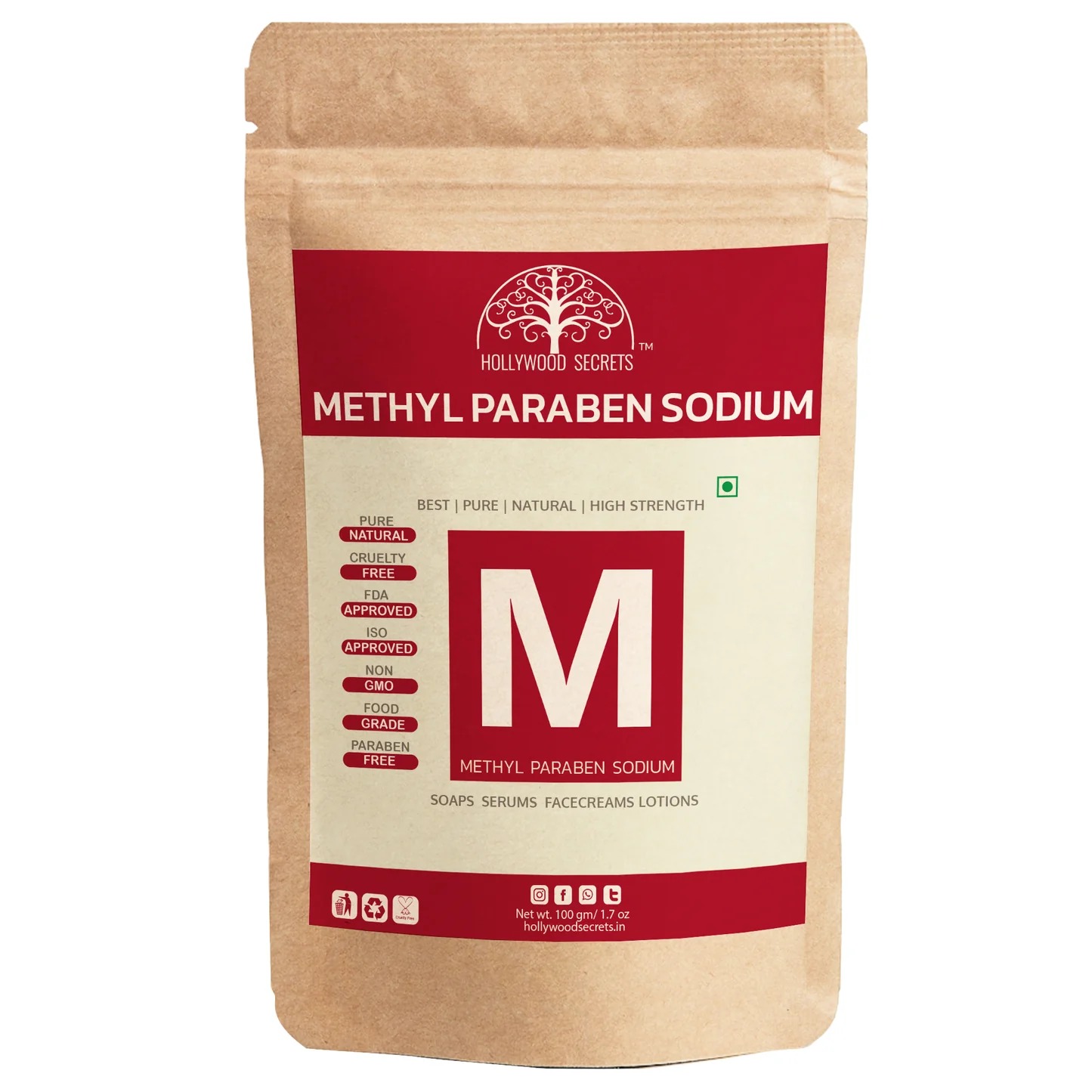 Hollywood Secrets Sodium Methyl Paraben Powder