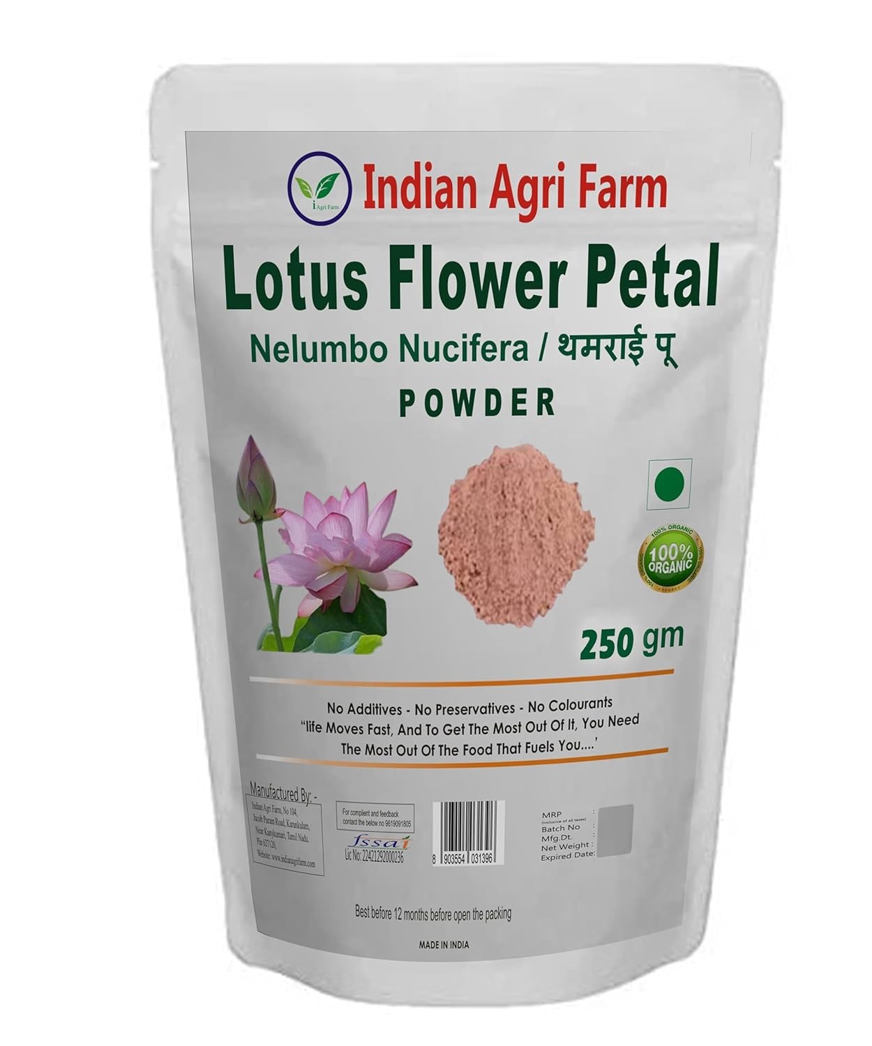 Iagrifarm Organic Lotus Flower Petal Powder