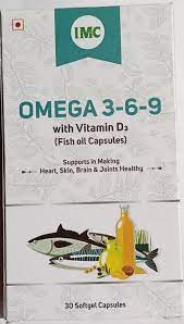 Imc  Omega 3 6 9 With Vitamin D3 Fish Oil Capsules