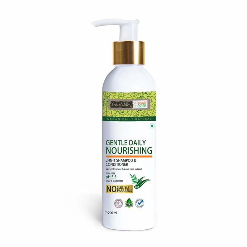Indus Valley Gentle Daily Nourishing 2-in-1 Shampoo and Conditioner