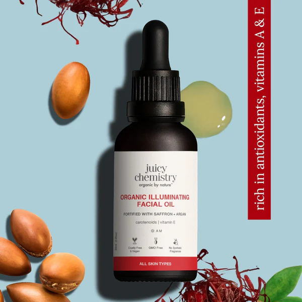 Juicy Chemistry Organic Illuminating Facial Oil - Saffron + Argan