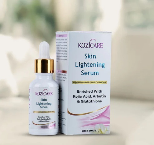 Kozicare Skin Lightening Serum Enriched with Kojic Acid, Arbutin and Glutathione