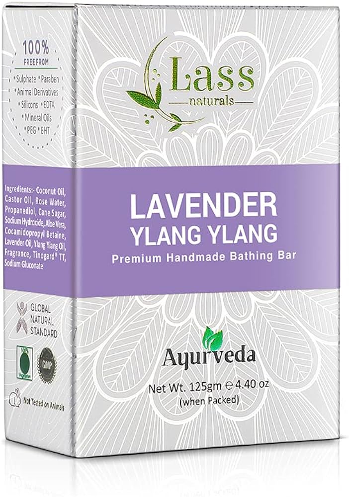 Lass Naturals Lavender & Ylang-Ylang Handmade Premium Bathing Soap